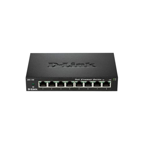 D-Link DES-108 8-Port Fast Ethernet Unmanaged Desktop Switch