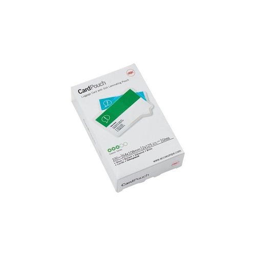 GBC Card Laminating Pouch - 100-pack - glossy - 64 x 108 mm - lamination pouches