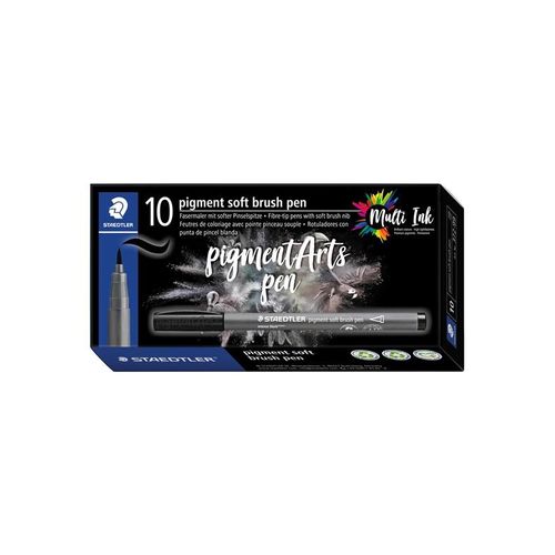 Staedtler pigment soft brush pen 10 pcs warmgreyligh
