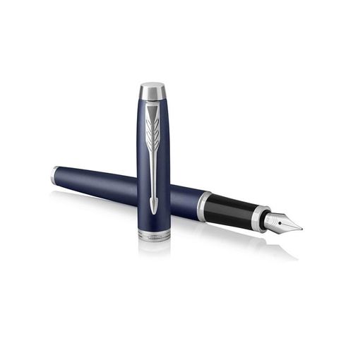 Parker IM Füller | Matte Blue | Füllfederhalter mit feiner Feder und blauer Tinte | Geschenkbox