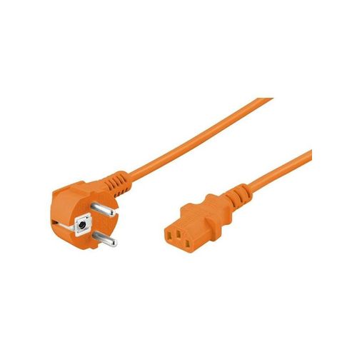 Pro Strom Kabel C13 1x90° - Orange - 5m