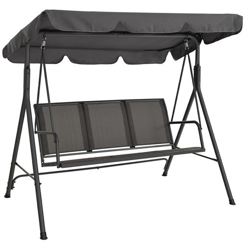 Hollywoodschaukel - schwarz - 170 cm breit
