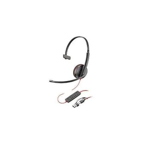 HP Poly Blackwire Verkabelt Headset Kopfbügel Mit Mikrofon Mono 3210 Schwarz
