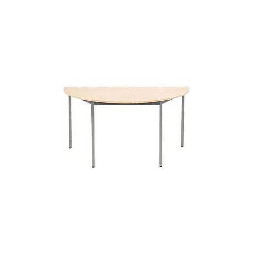 Sodematub Halbkreisförmig Konferenztisch Buche Eisen Silber 1.400 x 700 x 740 mm