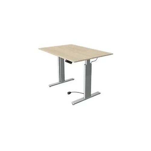 Kerkmann Move 3 Tube Sitz-Stehschreibtisch Rechteckig Ahorn T-Fuß 1.200 (B) x 800 (T) x 1.200 (H) mm Image