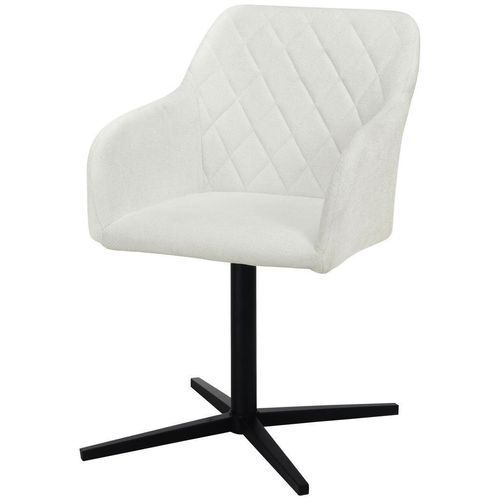 Livetastic Armlehnstuhl Drehbar , Beige , Holz, Metall, Textil , Pappel , Sperrholz , Drehkreuz , 54x84x61 cm , Esszimmer, Stühle, Esszimmerstühle,