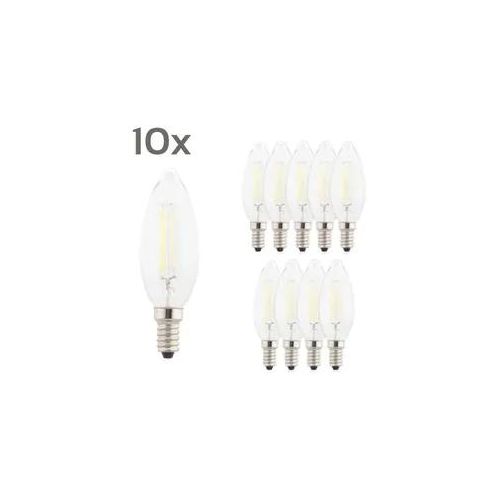 10 x LED Lampe Filament E14 2.8W C35 2700K