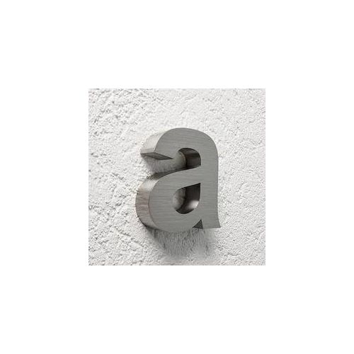 3D Hausnummer a Edelstahl V2A unbeleuchtet Arial