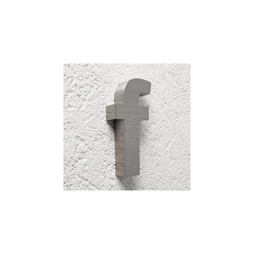 3D Hausnummer f Edelstahl V2A unbeleuchtet Arial