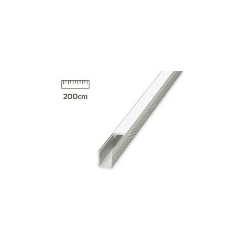LED Aufbau U-Profil eloxiert 7,8 x 8,9mm opal 200cm