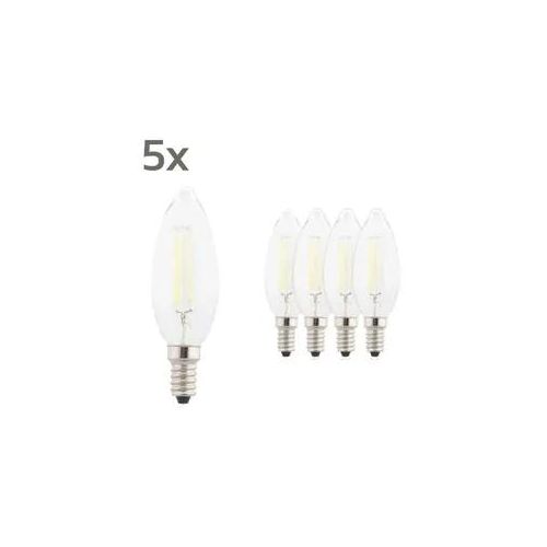 5 x LED Lampe Filament E14 2.8W C35 2700K