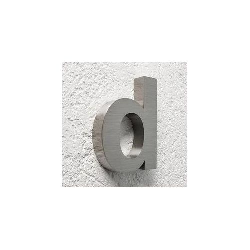 3D Hausnummer d Edelstahl V2A unbeleuchtet Arial