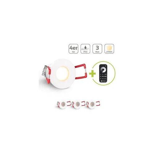 Einbaustrahler Mini Livorno 3W 2700K IP65 - Farbe: weiß - Anzahl: 4x