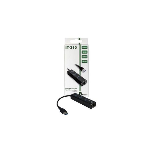 Inter-Tech Argus IT-310 USB-Hubs - 3 - Schwarz
