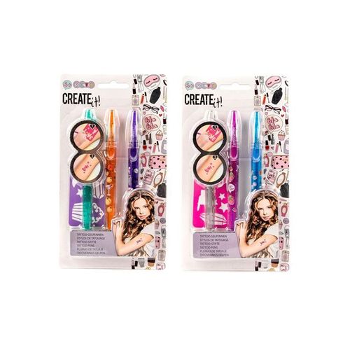 CREATE IT! Beauty Tattoo Fragrance Pens 3pcs + Template (Assorted)