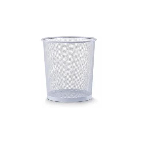 Papierkorb ZELLER PRESENT, weiß, Metall, Mülleimer