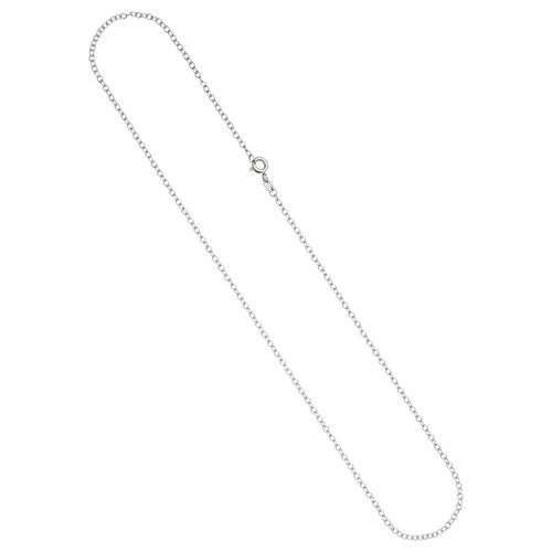 Goldkette JOBO, weiß (weißgold 585), Halsketten, Weißgold 585, L: 45, Ankerkette 585 Weißgold