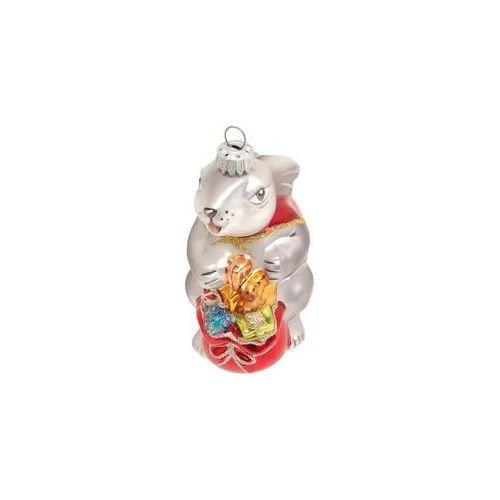 Christbaumschmuck KREBS GLAS LAUSCHA "Hase Paul mit Geschenkesack, Höhe ca. 12 cm", bunt, Glas, Weihnachtsbaumschmuck, Weihnachtsbaumschleife Weihnachtsbaumschmuck Weihnachtsanhänger Weihnachtsbaumklammer Weihnachtsbaumspitze, Weihnachtsdeko, Weihnachtsbaumkugel, Christbaumkugeln aus Glas