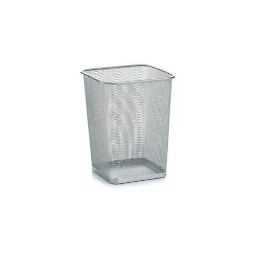 Papierkorb ZELLER PRESENT, silber (silberfarben), Metall, Mülleimer