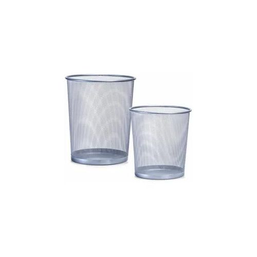 Papierkorb ZELLER PRESENT, grau, H:35cm Ø:29,5cm, Metall, Mülleimer, zeitloses Design