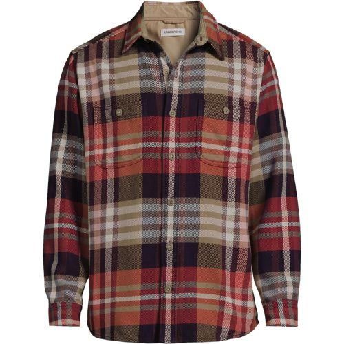 Flanellhemd, Herren,  Lila, Baumwolle, by Lands' End
