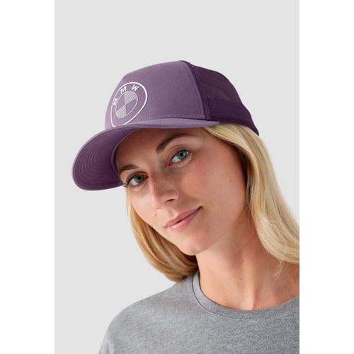 Fitted Cap BMW, Damen, lila (prism violet, lila), Obermaterial: 50% Baumwolle, 50% Nylon, unifarben mit Farbeinsatz, Caps, mit verstellbarem Schnappverschluss