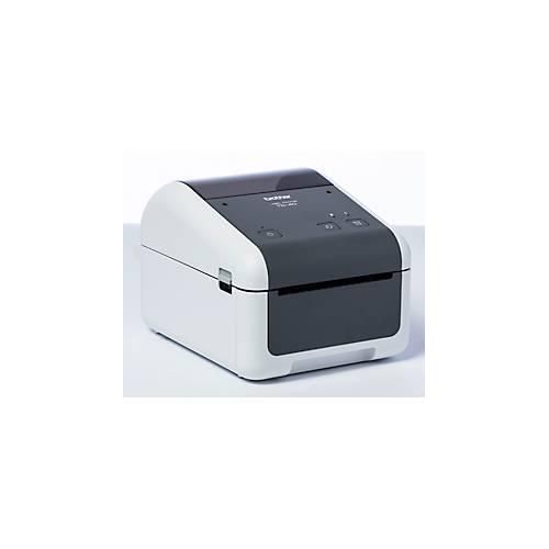 Etikettendrucker Brother TD-4420DN, 203 mm/Sek., USB/LAN, für 19-118 mm breite Etiketten, B 180 x T 155 x H 224 mm, weiß-grau
