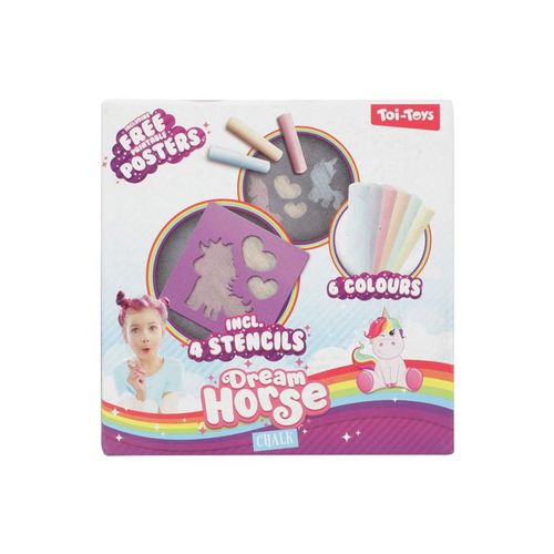 Dream Horse Sidewalk Chalk Unicorn with Templates 10 pcs.