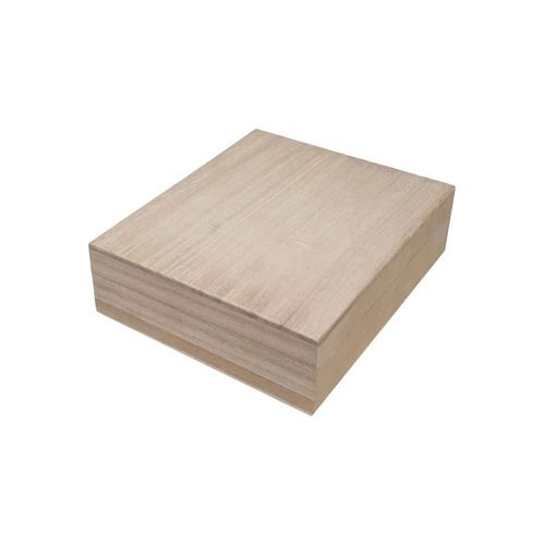Playwood Square Box with Loose Lid Paulownia Wood