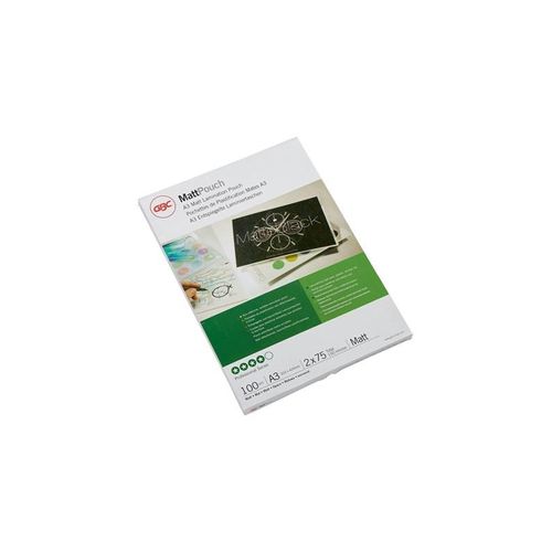 GBC Document Laminating Pouch - 100-pack - matte - 303 x 426 mm - lamination pouches
