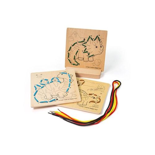 Bigjigs Threading on Number Dinosaur Wood