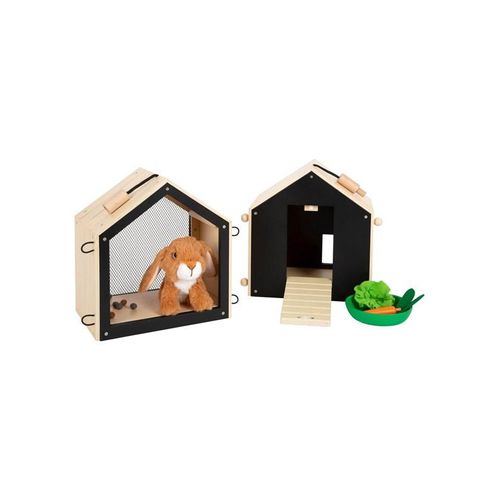 Small Foot - Wooden Rabbit Hutch with Rabbit Plush 15 pcs.