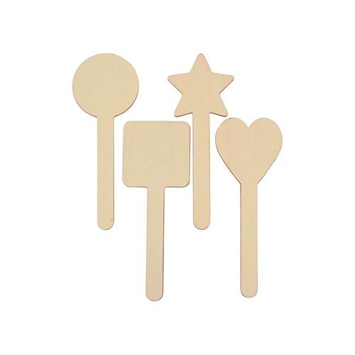 Colorations - DIY Wooden Stick Shapes 4 Designs 20pcs.