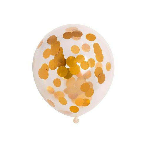 Globos Confetti Balloons Paper Confetti Metallic Gold 30cm 6pcs.