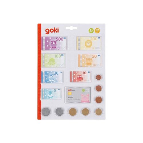 Goki Play Money Animals with Credit Card and Coins 117 pcs.