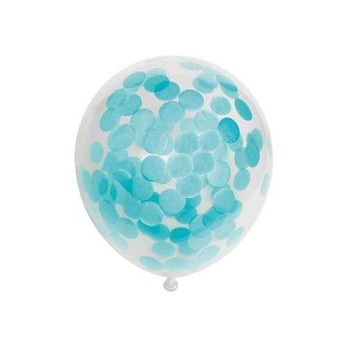 Globos Confetti Balloons Paper Confetti Baby Blue 30cm 6pcs