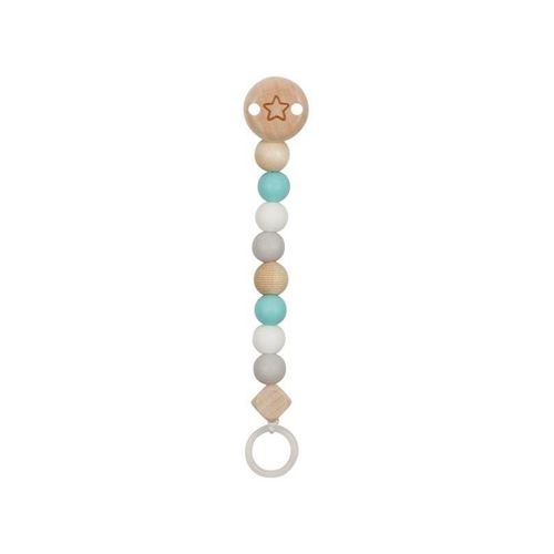 Goki Wooden Pacifier Chain Star Blue