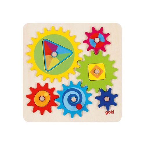 Goki Wooden Gears Puzzle 10 pcs.