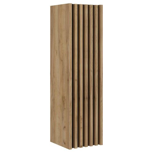 Mid.you Midischrank , Schwarz, Eiche, Gold , Holzwerkstoff , 3 Fächer , 35x125x36 cm , hängend , Badezimmer, Badezimmerschränke, Midischränke