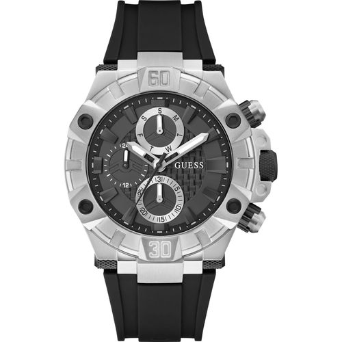 GUESS Herren Multifunktionsuhr IGNITE Schwarz Silber GW0802G1