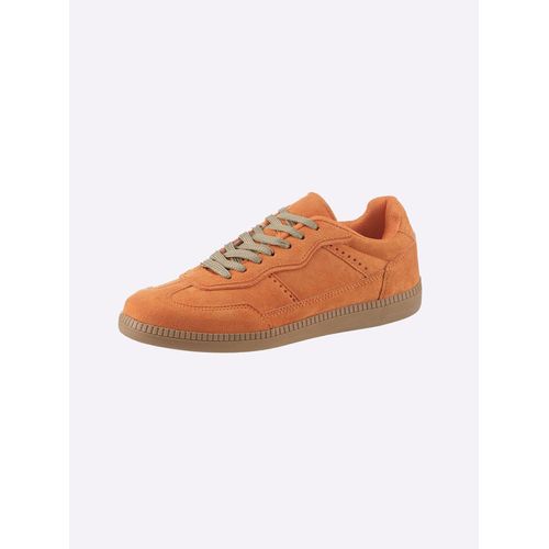 Sneaker HEINE, Damen, Gr. 39, orange, Synthetik, Schuhe