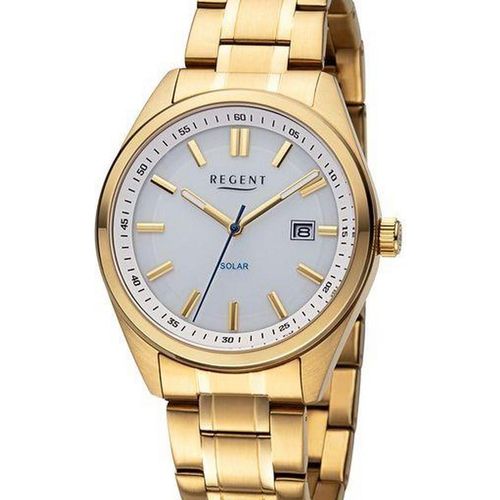 Regent Herren Uhr Metallarmband Metall Solaruhr Analog gold URF1542