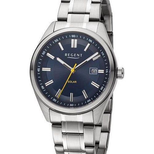 Regent Herren Uhr Metallarmband Metall Solaruhr Analog silber URF1541
