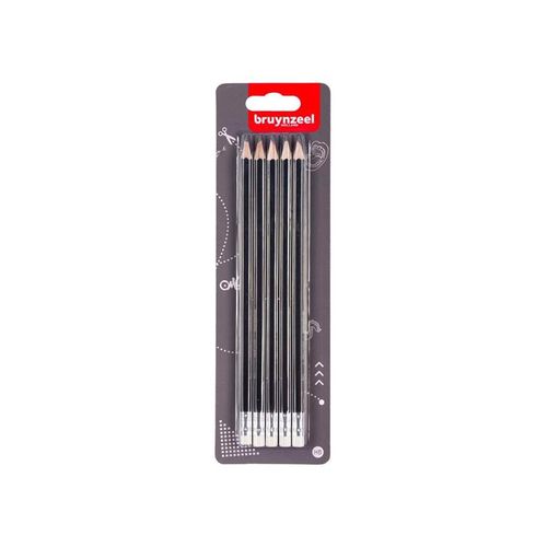Bruynzeel Graphite Pencil Set 5 Hb Pencils with Eraser