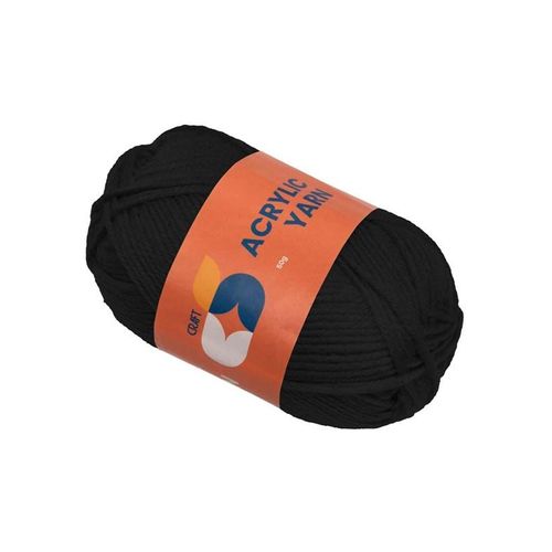 Colorations - Acrylic yarn Black 50g