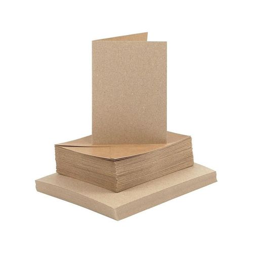 Creativ Company - Cards and Envelopes Beige 50 Sets