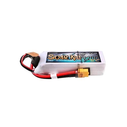 Gens ace &Tattu G-Tech Soaring 2200mAh 14.8V 30C 4S1P Lipo Battery Pack with XT60 plug