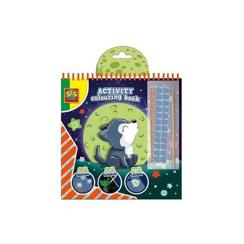 SES Creative Activity Colouring Book - Glow in the Dark 3-in-1