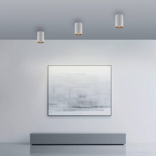 PURE LED-Bad-Deckenlampe Point, weiß, Ø 6 cm, Metall, IP44