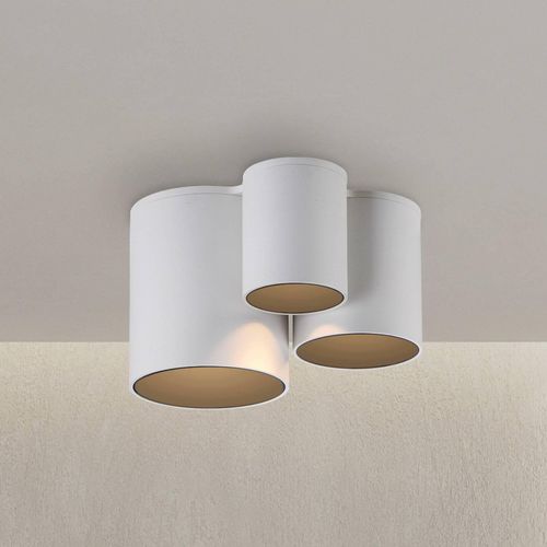 PURE LED-Bad-Deckenlampe Point, weiß, Länge 18 cm, 3-flg.